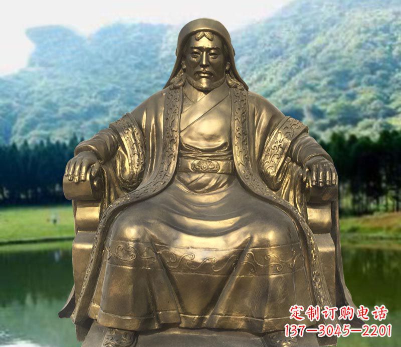 开封中领雕塑致敬成吉思汗铜雕