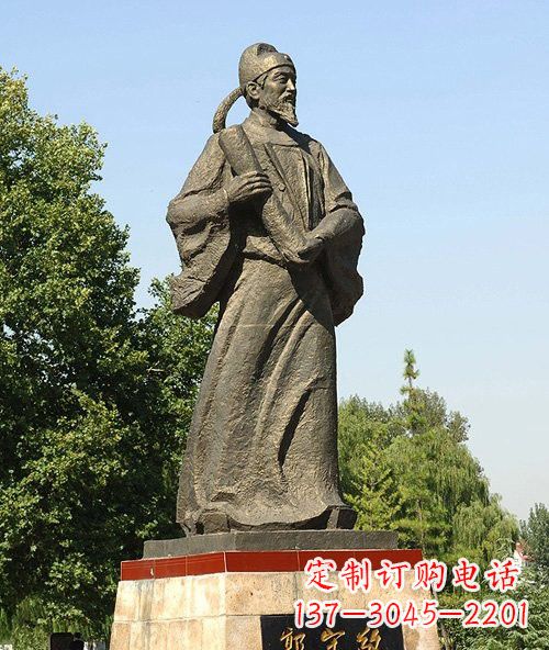 开封古代名人郭守敬铜雕222