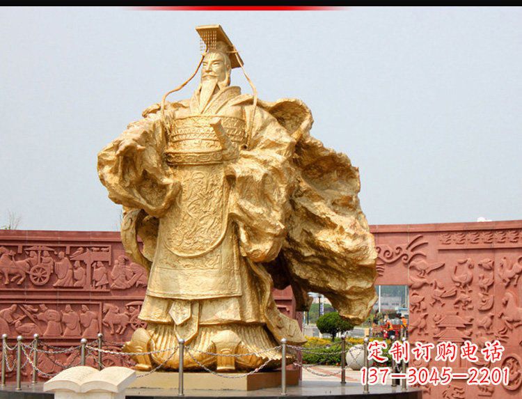 开封古代名人汉武帝铜雕