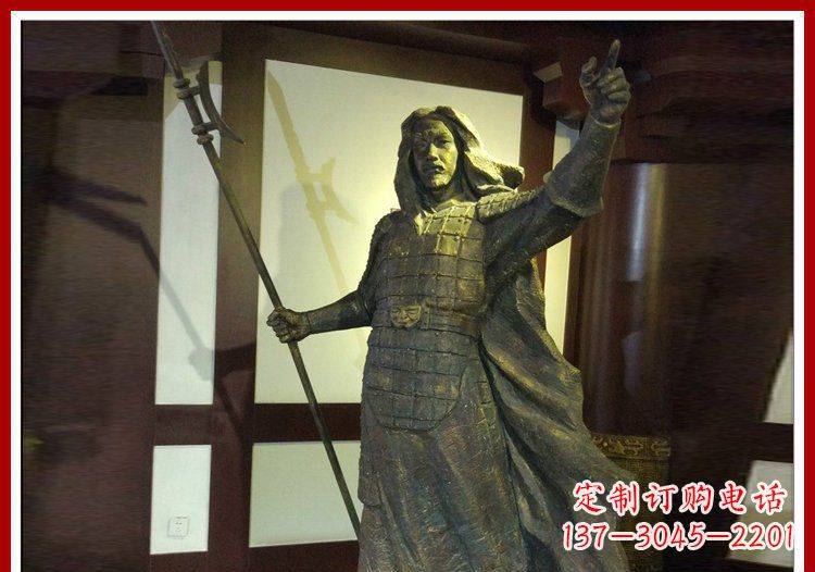 开封古代名人吕布铜雕 (2)