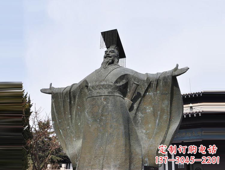 开封古代名人秦始皇铜雕