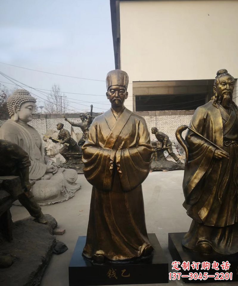 开封古代名人精美铜雕