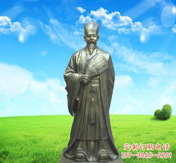 开封精致经典,让您体验古代名人诸葛亮的魅力——诸葛亮铜雕