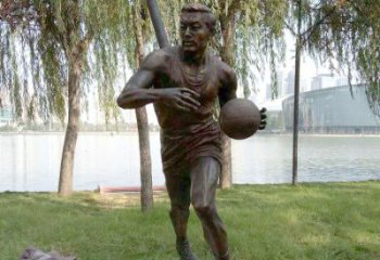 开封公园打篮球人物铜雕塑