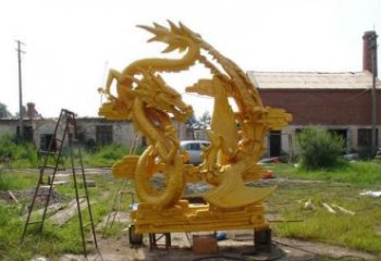 开封产品名称“象征吉祥，唤醒美好——中领雕塑铜雕龙凤呈祥”