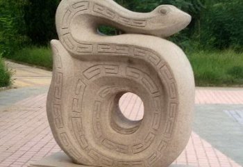 开封砂岩动物蛇雕塑