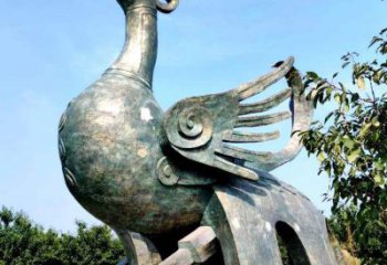 开封公园园林朱雀铜雕景观雕塑