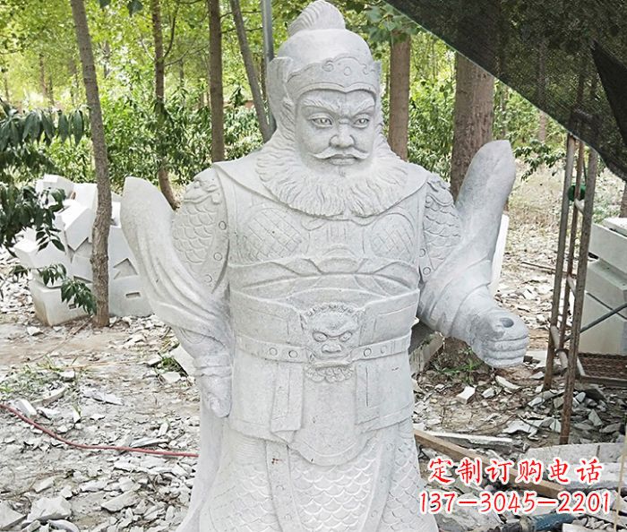 开封精美古典关公石雕