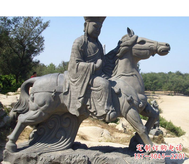 开封中领雕塑:古代人物唐僧骑马雕塑