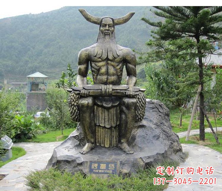 开封传承古代文明,为家居装饰点缀伏羲铜雕