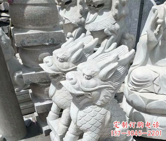 开封古代神兽大理石麒麟石雕 (3)