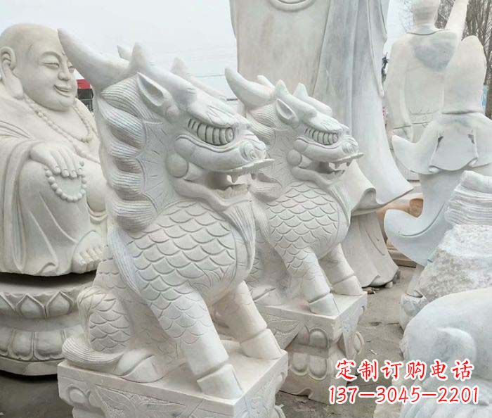 开封中领雕塑麒麟石雕:传承古典韵味