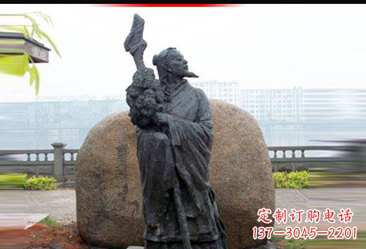 开封传承古代文化,陶渊明雕塑悠久记忆