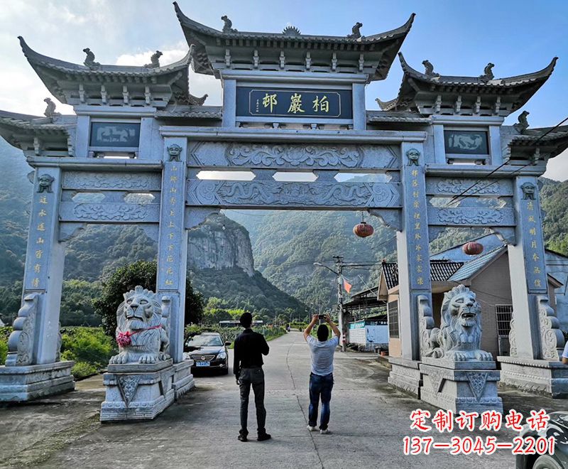 开封古典牌坊石雕塑