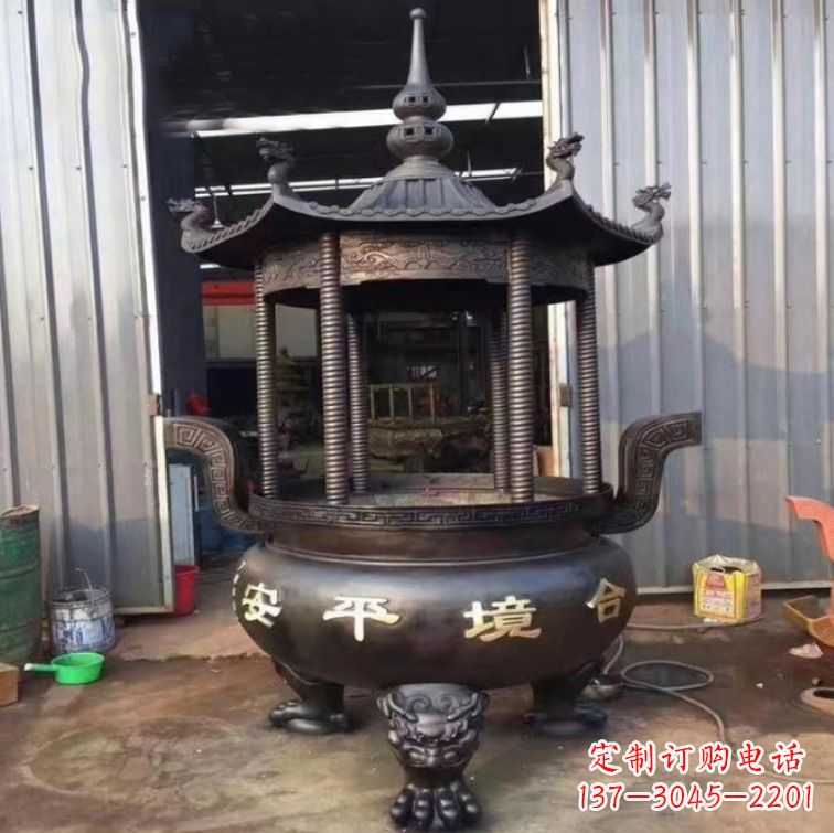 开封精美古代铜香炉雕塑,成就您的家庭情调