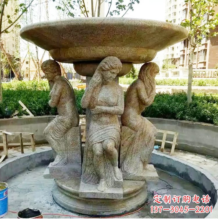 开封古典石雕喷泉精美雕塑