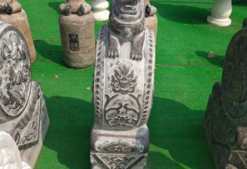 开封古代石雕狮子门墩雕塑
