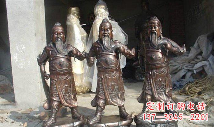 开封精美绝伦的关公铜雕塑