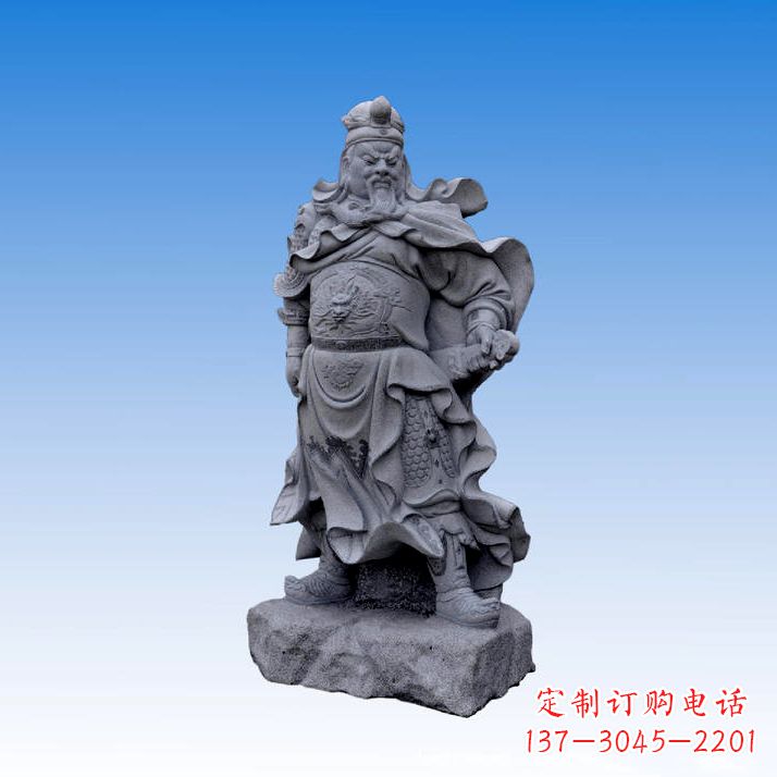 开封中领雕塑制作的精美关公青石石雕