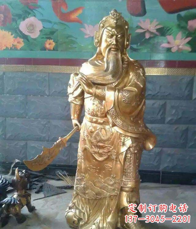 开封精美铜雕关公雕塑