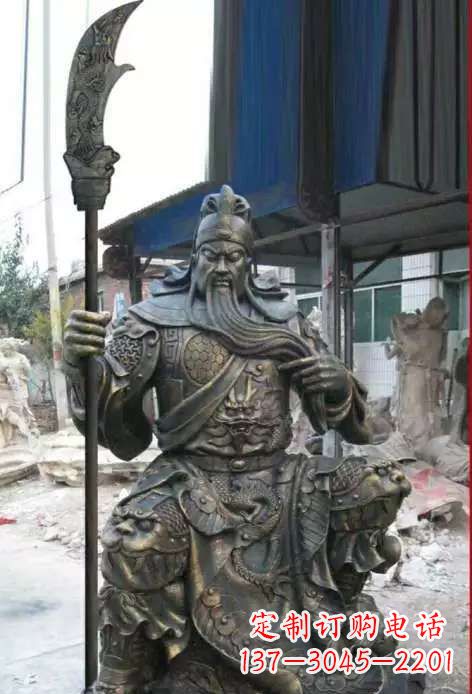 开封古典风格关公铜雕塑