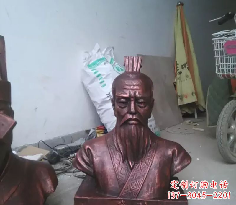 开封管仲古代人物胸像铜雕