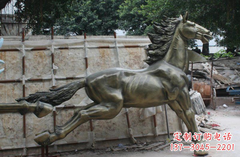 开封广场奔马动物铜雕 (2)