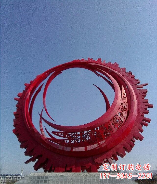 开封广场不锈钢齿轮圆盘雕塑