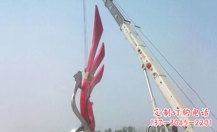 开封广场不锈钢抽象凤凰雕塑_2 (2)