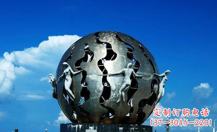 开封广场不锈钢地球雕塑