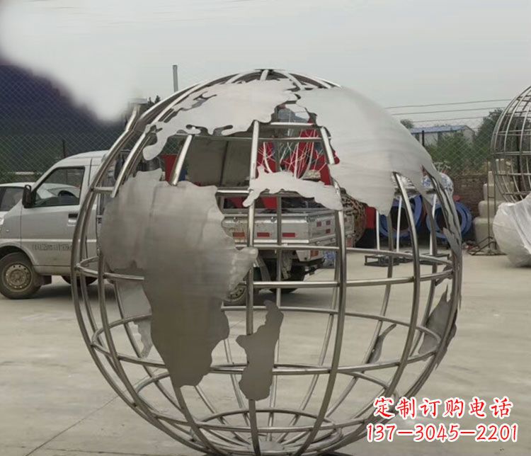 开封中领雕塑:精美不锈钢地球仪雕塑