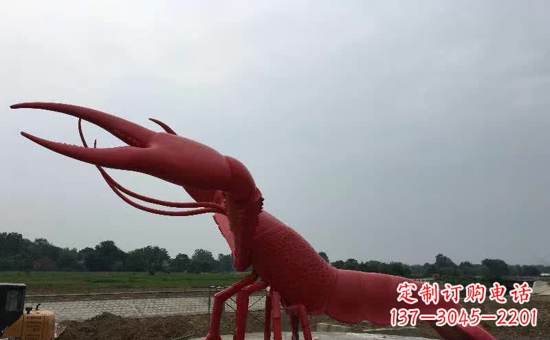 开封广场不锈钢仿真龙虾雕塑