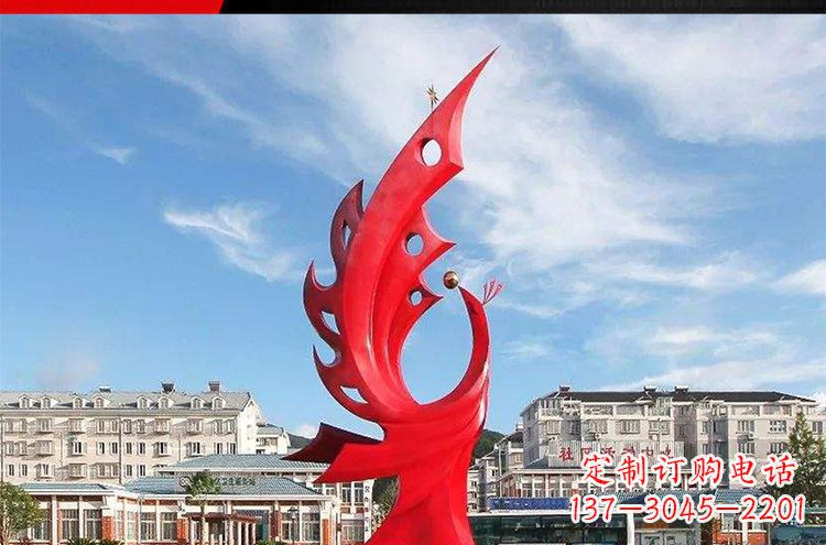 开封高雅大气的不锈钢凤凰雕塑