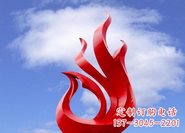 开封广场不锈钢凤凰雕塑 (2)