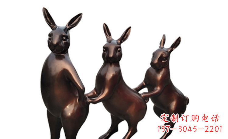 开封天马行空的不锈钢光面兔子雕塑