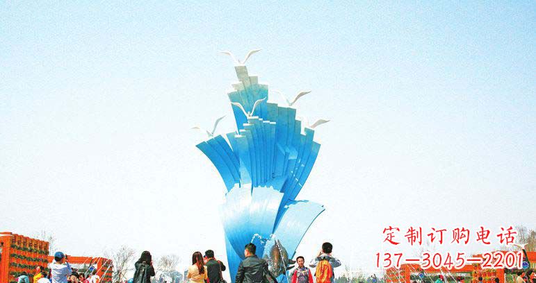开封光彩熠熠的海鸥雕塑