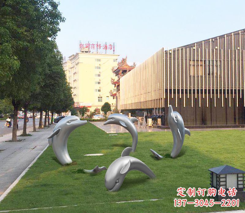 开封艺术雕塑“海豚”摆件