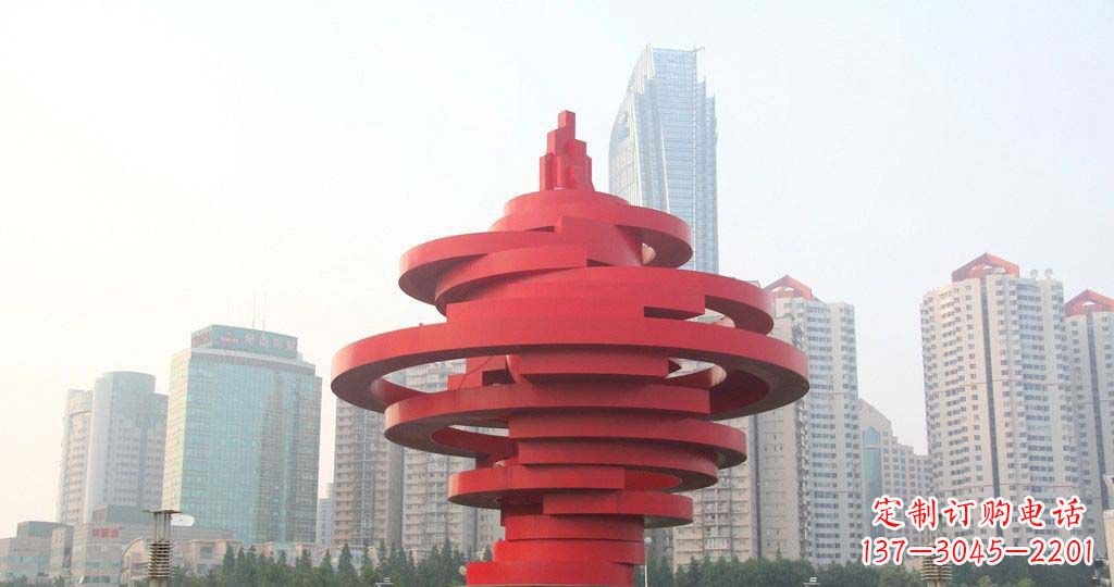 开封广场不锈钢火炬景观雕塑1