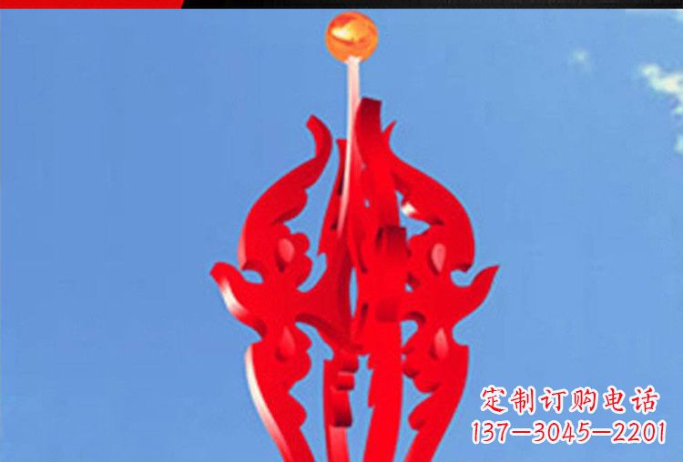 开封广场不锈钢火苗景观雕塑1