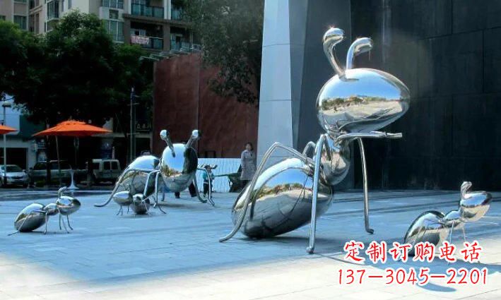 开封广场不锈钢蚂蚁雕塑