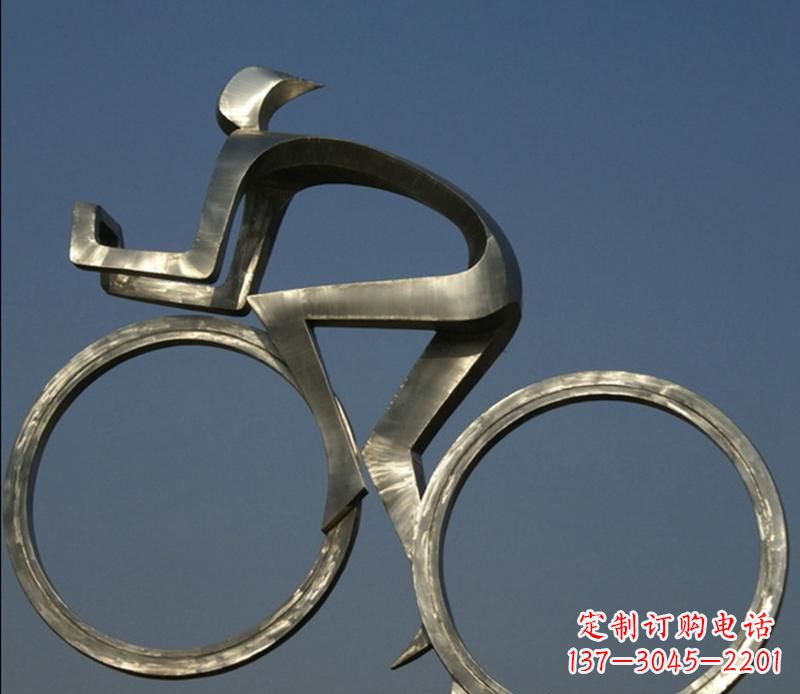 开封不锈钢骑自行车雕塑