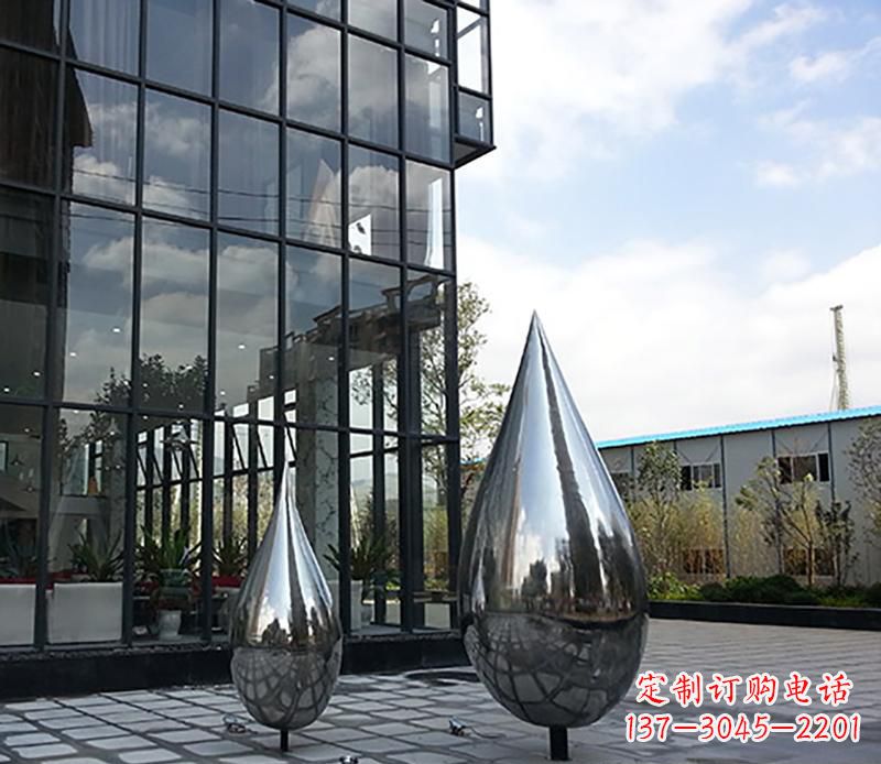 开封中领雕塑让你的城市更加美丽——不锈钢水滴雕塑