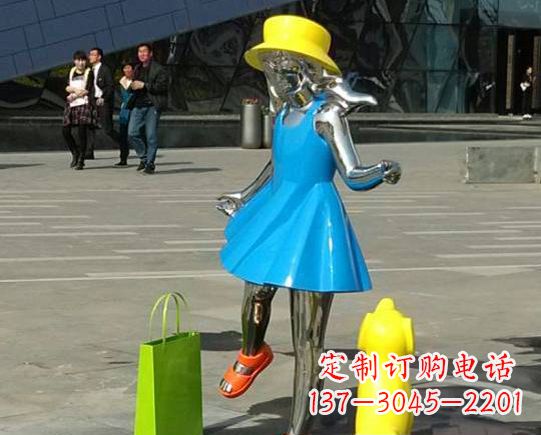 开封中领雕塑:极致的不锈钢小女孩雕塑