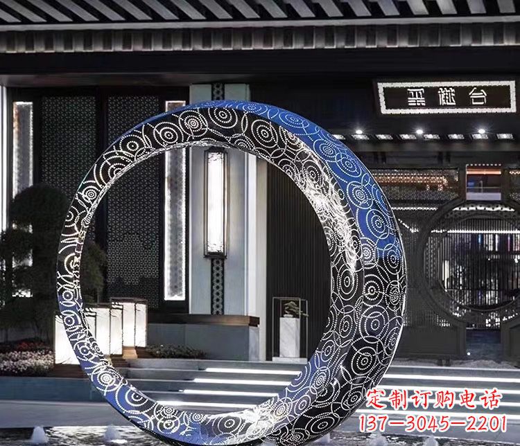 开封精致圆环喷泉雕塑陪伴你的绿色城市