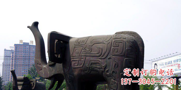 开封中领雕塑|大象铜雕塑