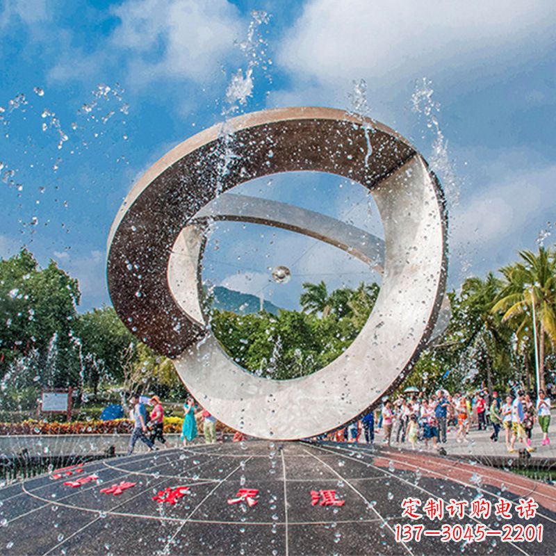 开封趣味非凡,体现尊贵,不锈钢喷泉雕塑