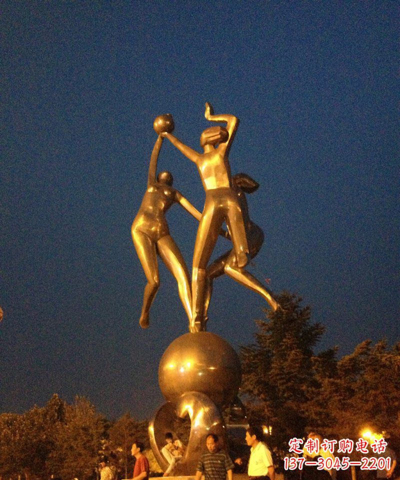 开封艺术化尽展,欣赏活力女孩景观铜雕