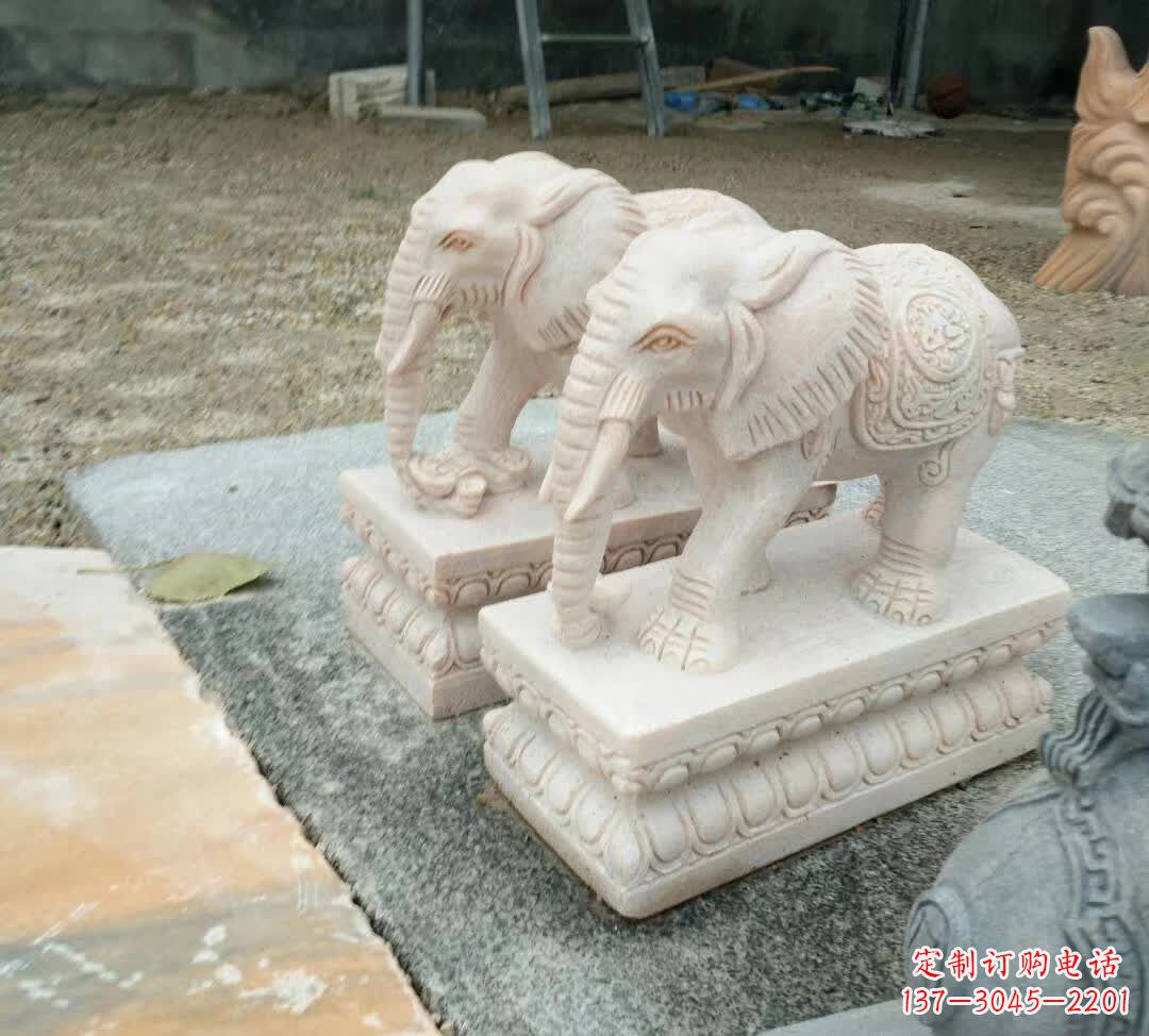 开封广场动物大象石雕