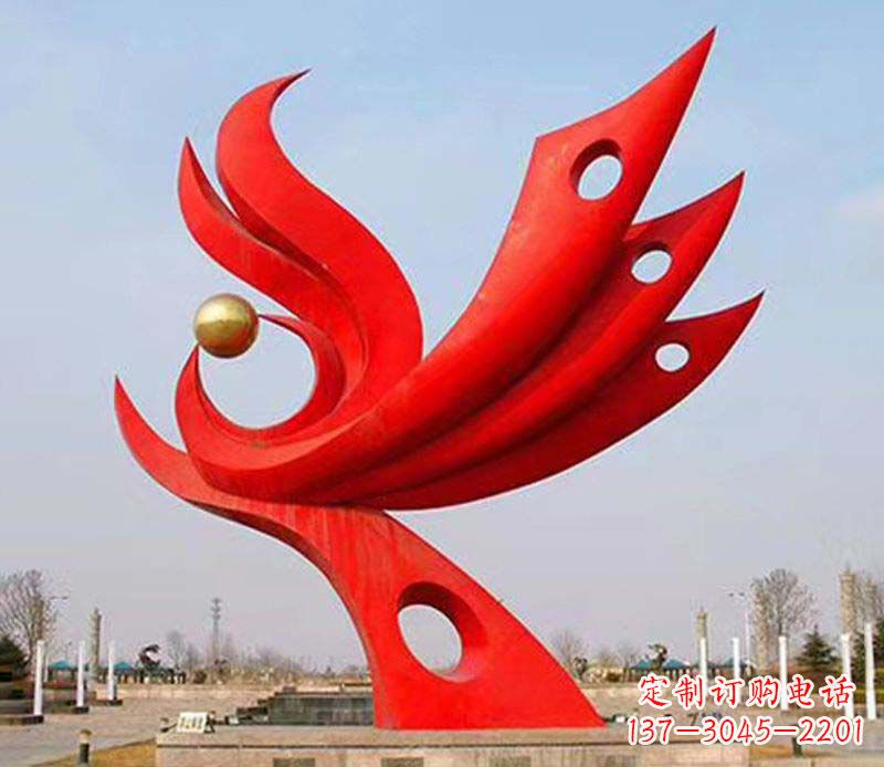 开封中领雕塑——高质量的凤凰不锈钢雕塑