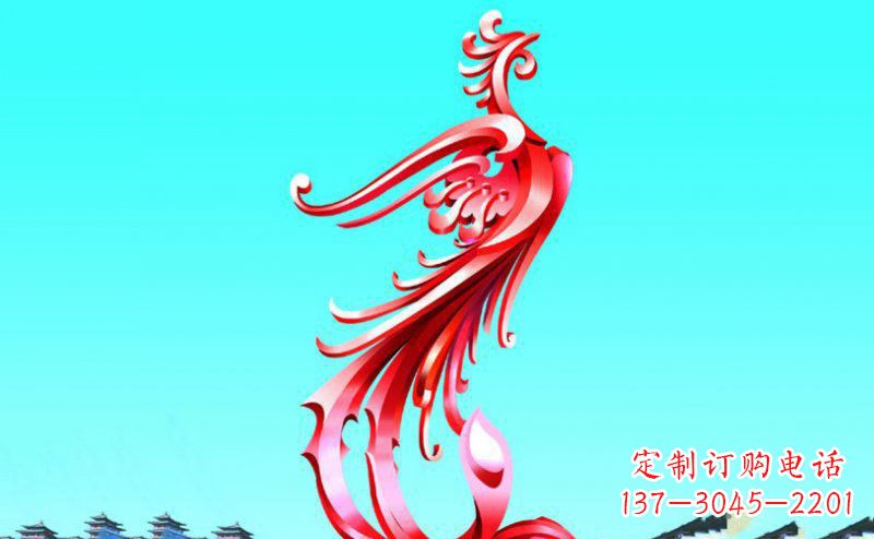 开封精美的凤凰不锈钢塑料雕塑